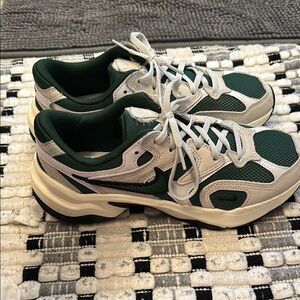 Nike womens Green and White Sneakers